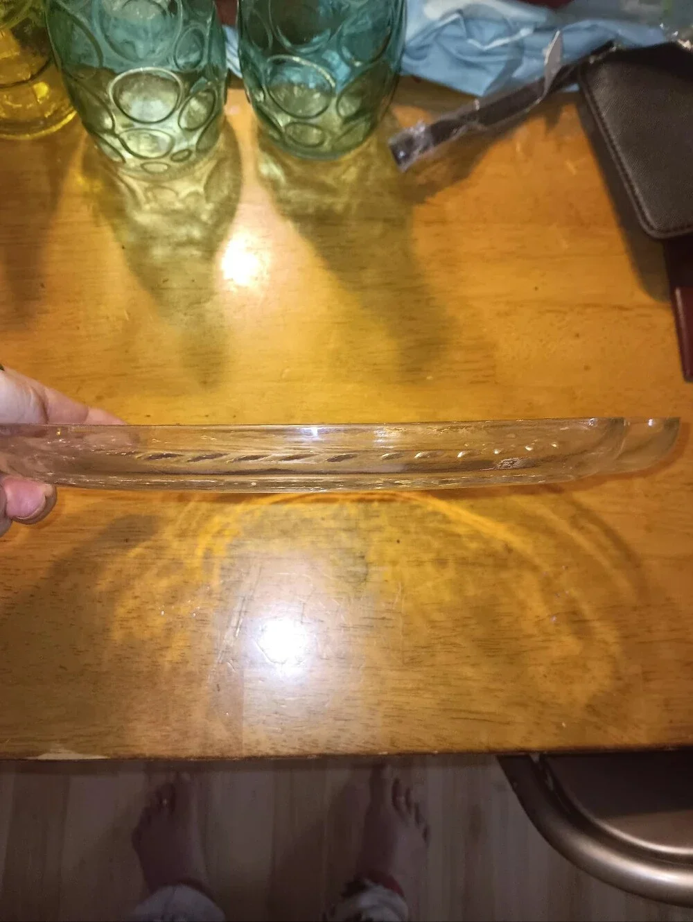 Federal Glass Vintage 1950s Homestead Collection Serving Plate Wheat Pattern